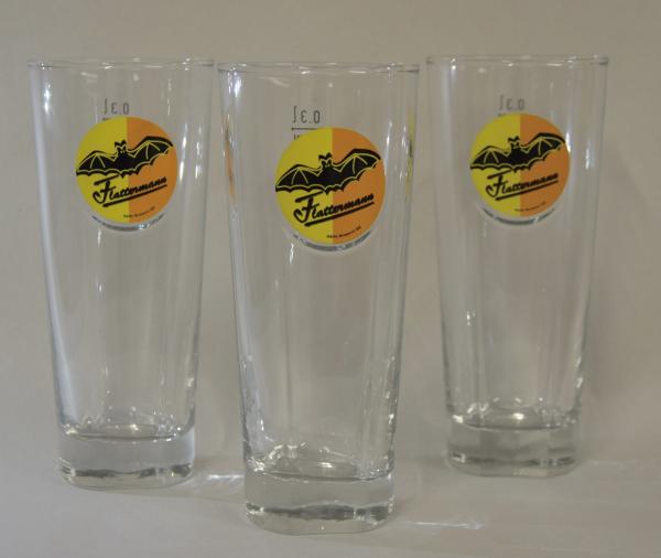 Flattermann-Biergläser: Set mit 3 Gläsern